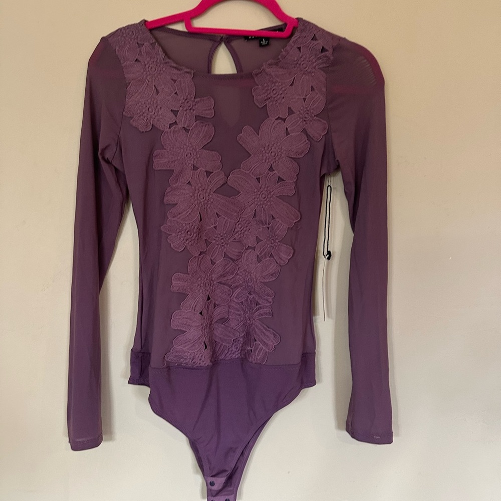 Haute Monde Lavender‎ Lace Bodysuit